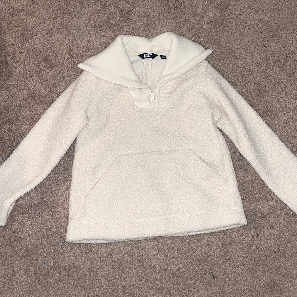 Vintage, Sherpa, lands end, 3/4 zip up, XS